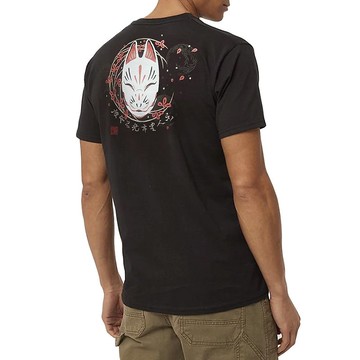 日本製藝術T恤 狐狸 100%純棉 男女皆宜 黑