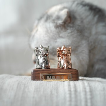 呼運貓｜雙幼貓組 - 金色*2-睡醒就爆富