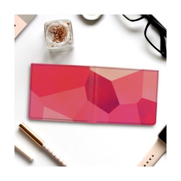 夢幻可愛珊瑚粉童話風 真皮對折式皮夾