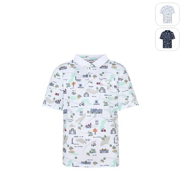 【FILA】男性 GOLF 短袖POLO衫-白色 1POZ-6102-WT