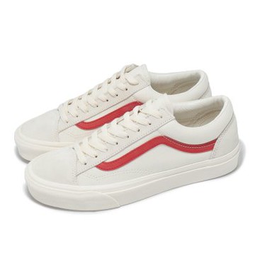 Vans 休閒鞋 Style 36 男鞋 女鞋 白 紅 皮革 麂皮 VN0A3DZ3OXS
