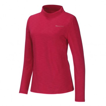 【【蘋果戶外】】零碼出清 山林 12K68-40 玫瑰紅 女 高領遠紅雲彩保暖上衣 發熱衣 四面彈性 Mountneer 秋冬