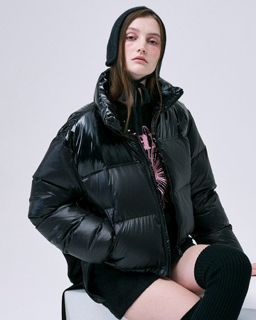 MARDI MERCREDI 短版羽絨外套 黑色 拼接 CROPPED DOWN JACKET COLOR BLOCK