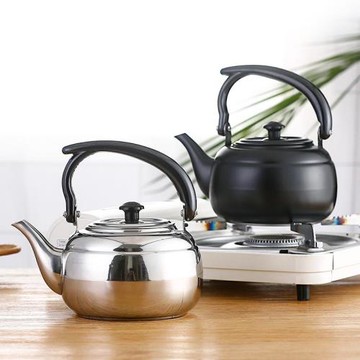 加厚不銹鋼茶壺飯店古典泡茶壺電磁爐煮水壺商用平底茶水壺專用