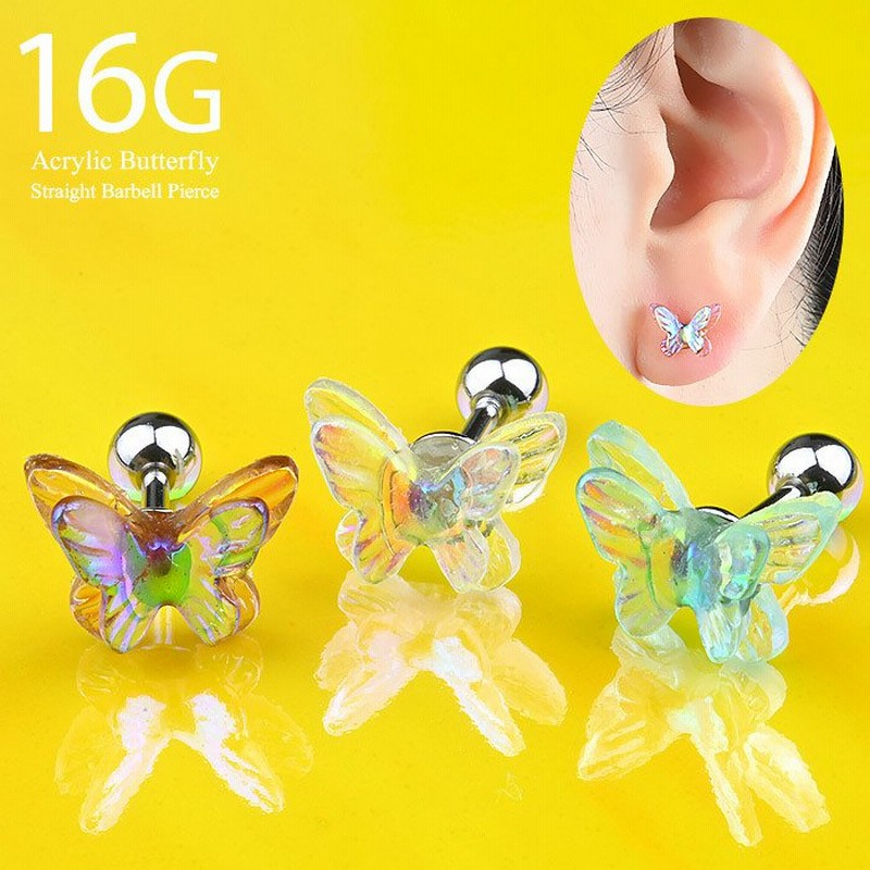 ボディピアス 16g 耳たぶ ピアス 軟骨ピアス 蝶 軟骨 おしゃれ かわいい 耳用 イヤーロブ 軟骨用 トラガス ヘリックス サージカルステンレス 通販 Lineポイント最大0 5 Get Lineショッピング