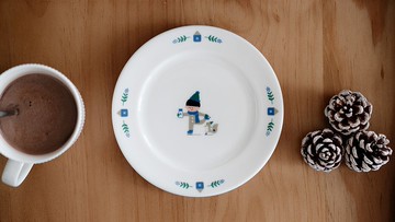 溜冰時間 Let's go ice skating 陶瓷圓碟