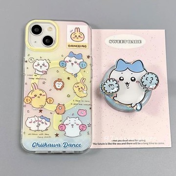 旋轉磁吸支架適用蘋果16手機殼iPhone15女款13/12可愛吉伊卡哇卡通個性高級11PROMAX全包S/XR硅膠7/8軟14PLUS