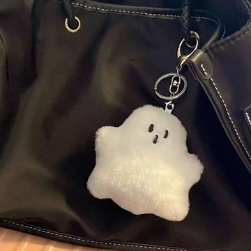 【臺灣出貨】ins搞怪白色幽靈書包掛件可愛少女心毛絨包包掛飾配件玩偶鑰匙扣