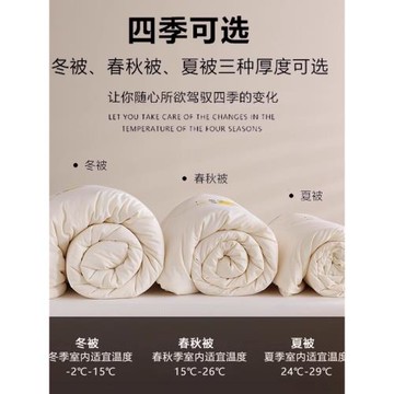 大豆纖維被冬被春秋被單人宿舍棉被加厚保暖子母被二合一被子被芯