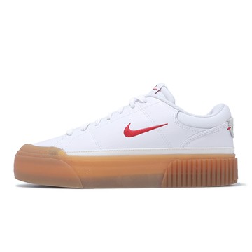 Nike 餅乾鞋 Wmns Court Legacy Lift 女鞋 白 紅 厚底 增高 休閒鞋 小白鞋 FV5526-103