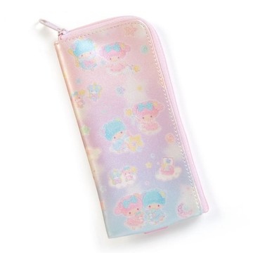 真愛日本 18083100016束繩L拉鍊筆袋-TS星雲ADG 雙子星kikilala 筆袋 文具收納 小物收納