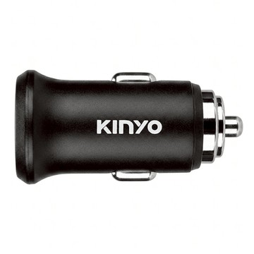 Kinyo 雙USB孔車用充電座 24 x 24 x 65mm 15.9g  CU-8075  黑色