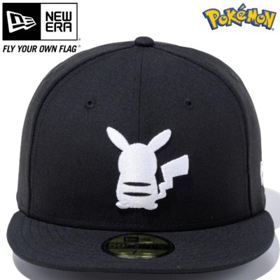 ポケモン×ニューエラ 5950キャップ ツートーンロゴ ピカチュウ シルエット ブラック ホワイト Pokemon×New Era 59FIFTY  Cap 2Tone Logo Pikachu Silhouette | LINEブランドカタログ