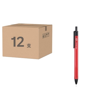 comet 三角握把中性膠墨筆 0.5mm  紅色  12支