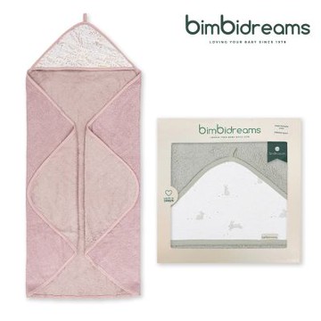 奇哥 【bimbidreams】竹纖維掛勾連帽浴巾禮盒 100x100cm(寶寶新生兒禮 滿月禮 彌月禮 嬰兒禮盒)