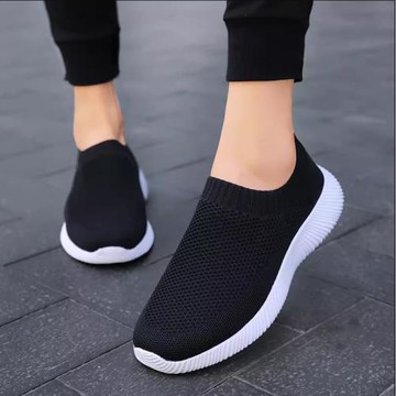 愛運動走路鞋官方旗艦店女鞋夏透氣運動網面一腳蹬飛織輕便休閑鞋