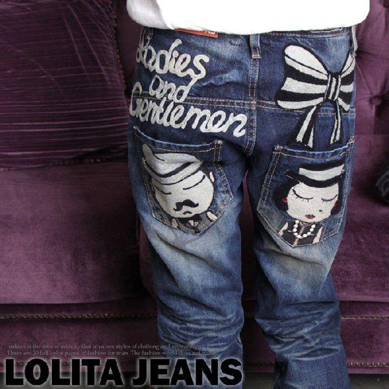 ロリータ ジーンズ LOLITA JEANS◇lo-1595 デニム リボン ボーダー