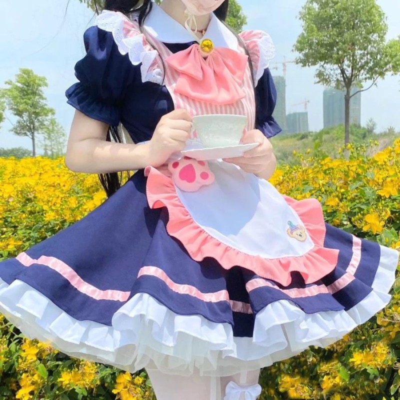 メイド服 コスプレ 衣装 仮装 フリル ロリータ かわいい 豪華セット