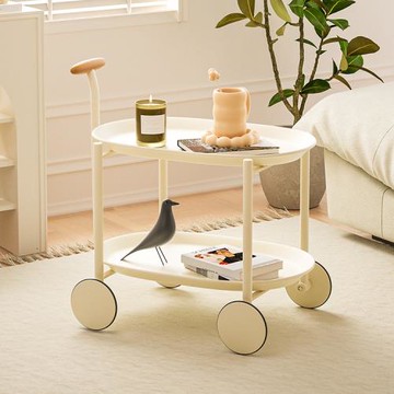 創意沙發邊幾網紅奶油ins風移動小推車餐車小戶型客廳小茶幾收納