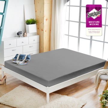 Grace Life 高透氣超強防水單人包覆式保潔墊一入-灰