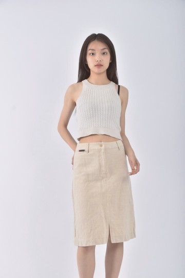 (L) dolce gabbana質感棉質杏色短褲