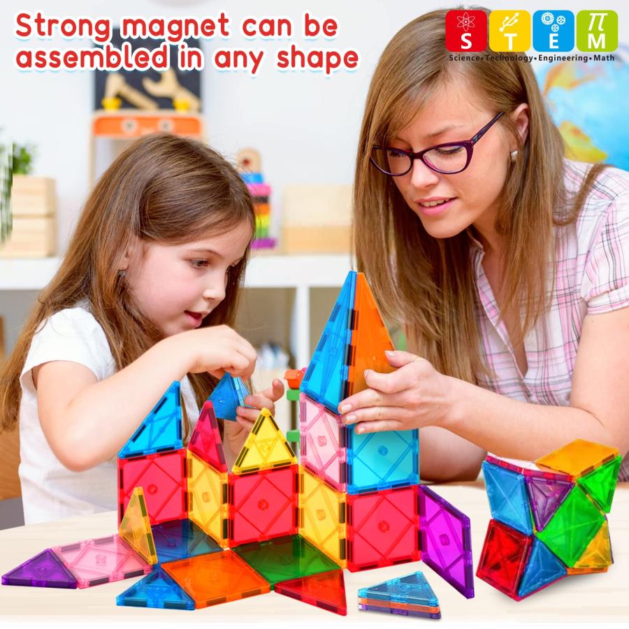 Magnetic Tiles Kids Toys for Year Old Boys Girls Magnetic Building