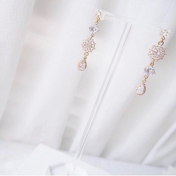 新娘耳環 新娘耳夾 生日禮物 優雅 耳環 耳夾 客製化 定制