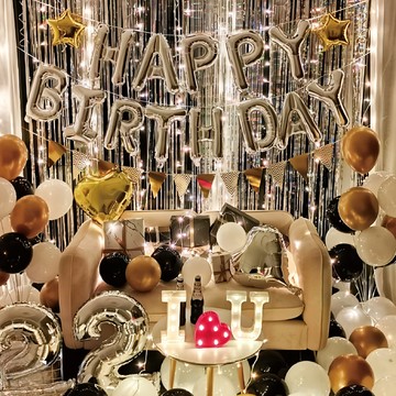 奢華生日套餐 生日慶生派對布置  B款 多色  1組