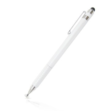 其他品牌 (4入組)【DP40珍珠白】筆夾雙頭通用款電容細字觸控筆