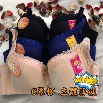 『A&J』#17091 C罩杯立體薄襯 （標籤寫D罩杯）👉建議C 罩杯穿！斜邊加高 3/4罩杯