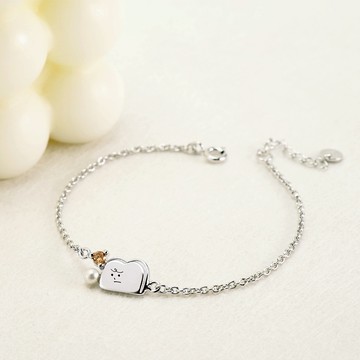 【STORY故事銀飾】THE BUTTERS經典系列-奶油家族經典純銀手鍊-吐司先生