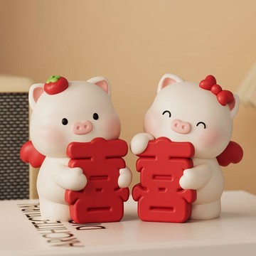 爆款人手一條✨ 結婚禮物 閨蜜送禮 小豬擺件 新婚情侶 訂婚禮品 紀念日 實用送禮 高檔裝飾 豬公仔