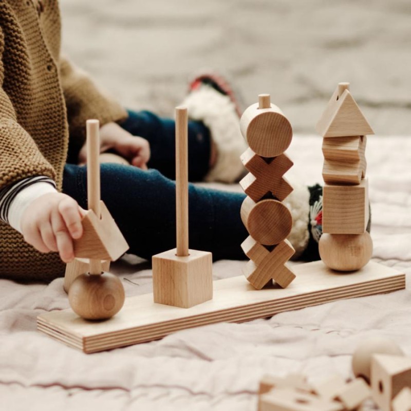 積み木 ナチュラルスタッキングトイ ＸＬ Wooden Story ウドゥンストーリー １歳から Natural Stacking Toy XL  size おもちゃ 知育玩具 正規輸入品 自然素材 | LINEブランドカタログ