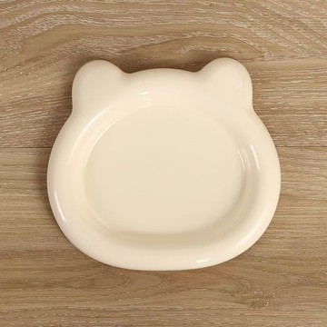 💛台灣有貨🚀🚀💛免運💛可開發票💛網紅可愛小熊盤子ins胖嘟嘟奶油甜品蛋糕塑料早餐盤貓咪淺口盤