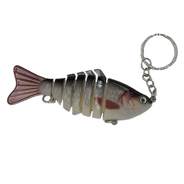 Janod 假餌 鑰匙圈 無尾部扣環  不適用  多節魚 多色
