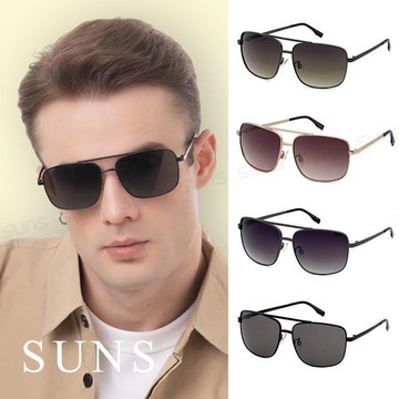【SUNS】時尚墨鏡 金屬方框墨鏡 駕駛太陽眼鏡 抗UV(51538)