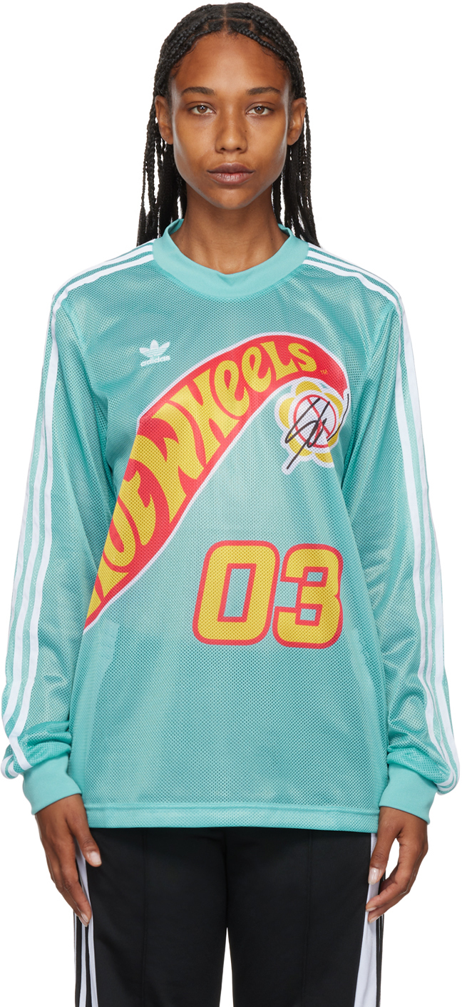 adidas Originals 蓝色Sean Wotherspoon & Hot Wheels 联名长袖T 恤