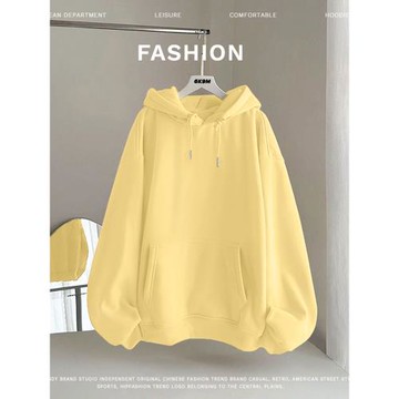 高品質純色連帽衛衣女春秋冬季oversize外套情侶裝薄款百搭色上衣