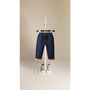 童裝兒童休閑褲春秋季男童女童格子長褲寶寶松筋頭純色百搭褲子