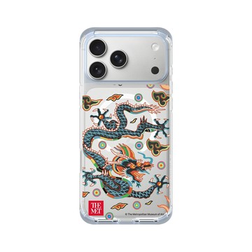iPhone 17 Pro Max ClearX (MagSafe 兼容) 冰透藍 - The MET - 亞洲藏品系列 - 騰雲龍徽