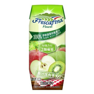 嘉紛娜 100% 多酚蘋果奇異果汁 250毫升 X 24入