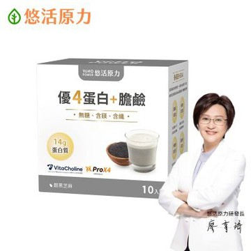 【悠活原力】優4蛋白+膽鹼沖泡粉包(10入/盒)x1盒
