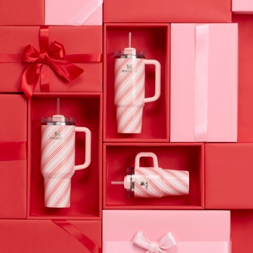 STANLEY 冒險系列 吸管隨手杯2.0 0.59L / 草莓拐杖糖