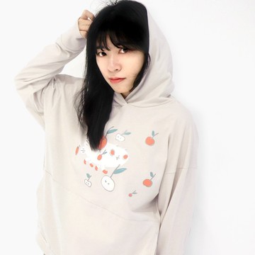 蘋果好朋友- 中性長袖 貓 台灣製 米杏色