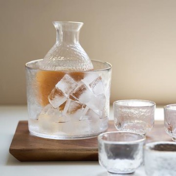 肆月香淳 日式清酒杯套裝 溫酒器小冷酒壺冰玻璃酒具黃酒白酒果酒