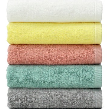 TOWEL TOKTOK 100%韓國產 All-Time飯店毛巾 140g 棉質30支  白色+黃色+桃紅色+薄荷綠+灰色  5條