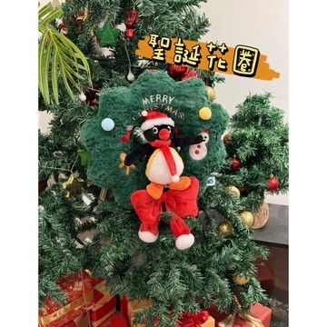 《胖胖ㄉ狗狗》✨️正版授權✨️pingu聖誕花圈 企鵝家族 可愛 聖誕裝飾 聖誕節禮物 居家生活 居家裝飾 居家用品