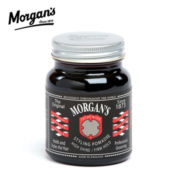 英國 Morgan's 強力定型 高亮度光澤 水洗式髮油（黑標）水洗水性經典油頭造型髮油 香水古龍水香氛復古髮品好用推薦