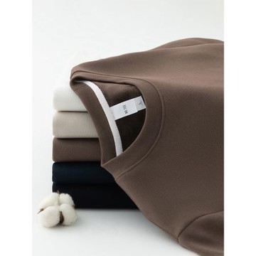 450g重磅圓領長袖t恤男裝加絨加厚秋冬內搭打底衫純色小衫秋衣服