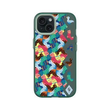iPhone 15 Clear 憂墨綠 - MITSUME - Colorful animals